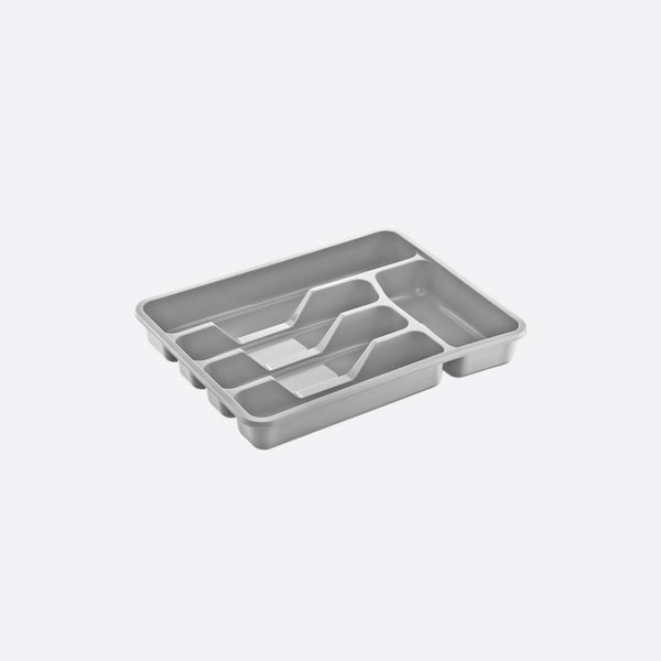 Bestekbak – Plastic – Grijs – 38,6 x 31,2 x 7 cm
