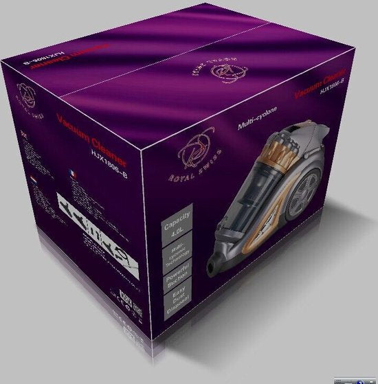 Royal Swiss Zakloze Stofzuiger – 4 Liter, HEPA Filter, Cycloon Systeem – detailfoto 2