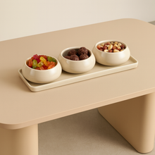 Livenza Cosmo serveerset – 4-delig – beige – 28 x 10 x 1,5 cm