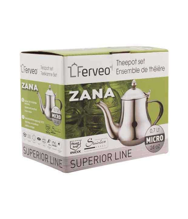 Ferveo Zana Marokkaanse Theepot – 0,7 liter – RVS – Geschikt voor inductie