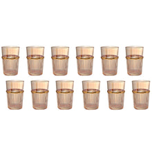 Bricard Fariza Marokkaanse Theeglazen Amber Goud – Set van 12 Luxe Theeglazen 200ml