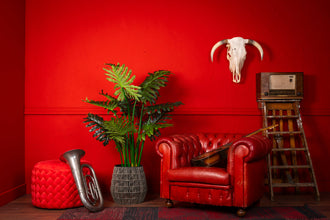 Kunstplant Philodendron 140 cm – Tropische Kunstplant voor Binnen (Onderhoudsvrij)