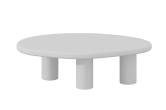 Organische salontafel Tavira 120x70 cm – cementlook microcement – ecru – mat