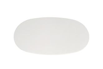 Salontafel TAVIRA Wit – Trendy Betonlook in Ovaal Design