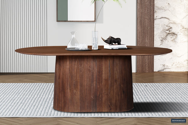 Tafel Miguel 200 cm Ovaal – Massief Mango Hout Lichtbruin