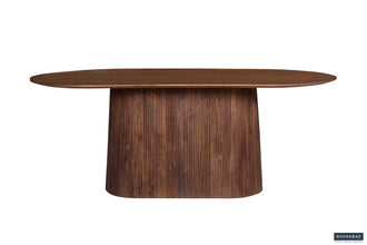 Tafel Miguel 200 cm Ovaal – Massief Mango Hout Lichtbruin