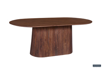 Tafel Miguel 200 cm Ovaal – Massief Mango Hout Lichtbruin