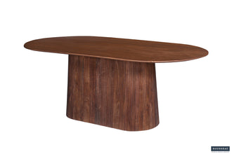 Tafel Miguel 200 cm Ovaal – Massief Mango Hout Lichtbruin