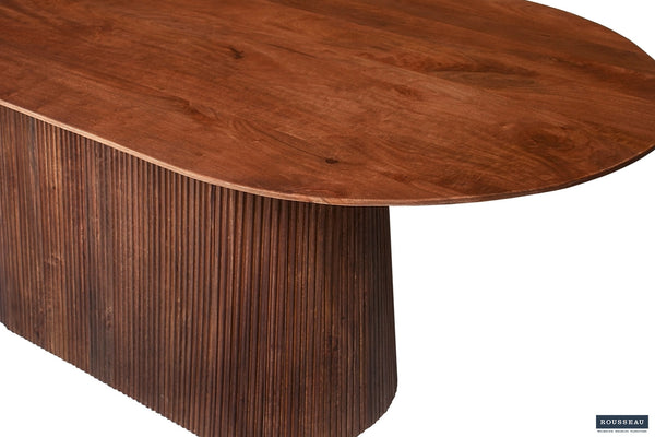 Tafel Miguel 200 cm Ovaal – Massief Mango Hout Lichtbruin