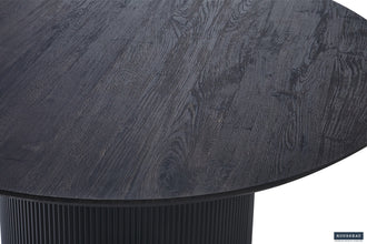 Tafel Lagos 120 cm Rond – Decor Donkerbruin met Luxe MDF-Structuur