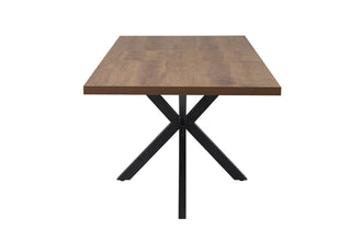 Uitschuifbare Eettafel Kos 160–200 x 90 cm – Donkerbruin MDF met 3D-Finish en Mat Design