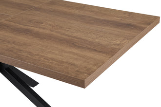 Uitschuifbare Eettafel Kos 160–200 x 90 cm – Donkerbruin MDF met 3D-Finish en Mat Design