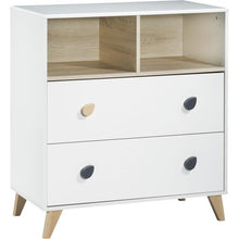 Complete OSLO babykamer – 3-delige babykamer set met bed 120x60 cm, commode en kledingkast – Wit en hout