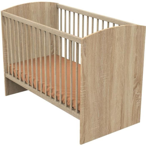 Complete Sam Golden Oak babykamer – 3-delige set met babybed 120x60 cm, commode en kledingkast – Eikenhout look