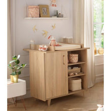 Complete Sam Golden Oak babykamer – 3-delige set met babybed 120x60 cm, commode en kledingkast – Eikenhout look