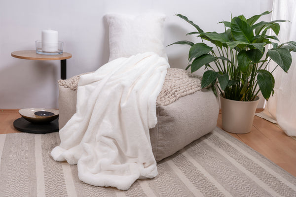Fluffy Dekenset 2-delig – Wit – Super Zacht & Luxe Comfort