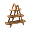 Acaciahouten etagère 3 lagen 39.5x17 cm houten serveer etagere uit de Acora collectie