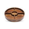 Acaciahouten snackschaal Ø29x4 cm ronde houten vakken schaal uit de Acora collectie
