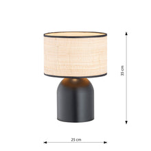 ASPEN Tafellamp – Zwart/Rotanlook