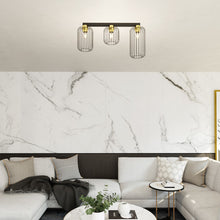 ARKA Plafondlamp 3-lichts | Zwart met gouden accenten
