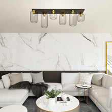 ARKA plafondlamp - 6-lichts | Lang zwart/goud