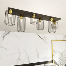 ARKA plafondlamp - 6-lichts | Lang zwart/goud