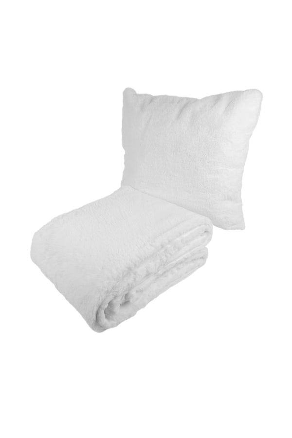 Fluffy Dekenset 2-delig – Wit – Super Zacht & Luxe Comfort