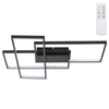 LED Geometrische Plafondlamp 38W Zwart – Dimbaar CCT 2700K-6500K met Afstandsbediening – Vierkant Design, 4400lm