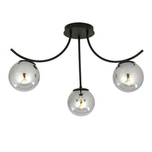 Plafondlamp BOSTON – 3 Bollen Zwart/Grijs