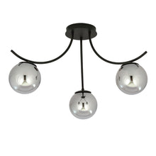 Plafondlamp BOSTON – 3 Bollen Zwart/Grijs