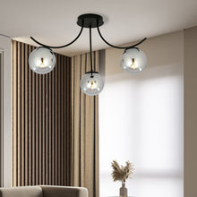 Plafondlamp BOSTON – 3 Bollen Zwart/Grijs