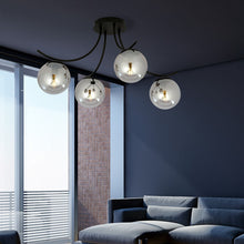 Plafondlamp BOSTON – 4 Bollen Zwart/Grijs