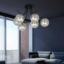 Plafondlamp BOSTON – 6 Bollen Zwart/Grijs