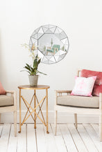 Vulcanus Wandspiegel – Rond 70 cm Zilver – Luxe Gefacet Mirror in Kristaldesign