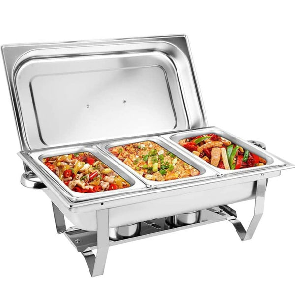 chafing dish 9 liter rvs 3 vaks buffet warmhouder