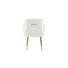 Stoel MILA - Gouden Poten & Witte Teddy Stof