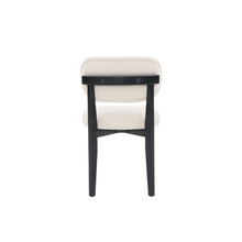 Stoel SILLA - Zwarte Poten & Roomkleurige Stof