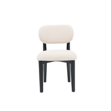 Stoel SILLA - Zwarte Poten & Roomkleurige Stof