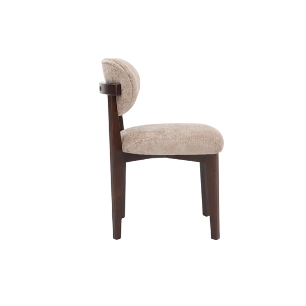 Stoel SILLA - Bruine Poten & Bruine Stof