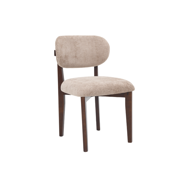 Stoel SILLA - Bruine Poten & Bruine Stof