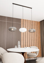 COCO 3 MIX Hanglamp – Zwart Frame – Glas & Opal – 3-Lichts