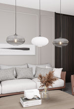 COCO 3 MIX Hanglamp – Zwart Frame – Glas & Opal – 3-Lichts