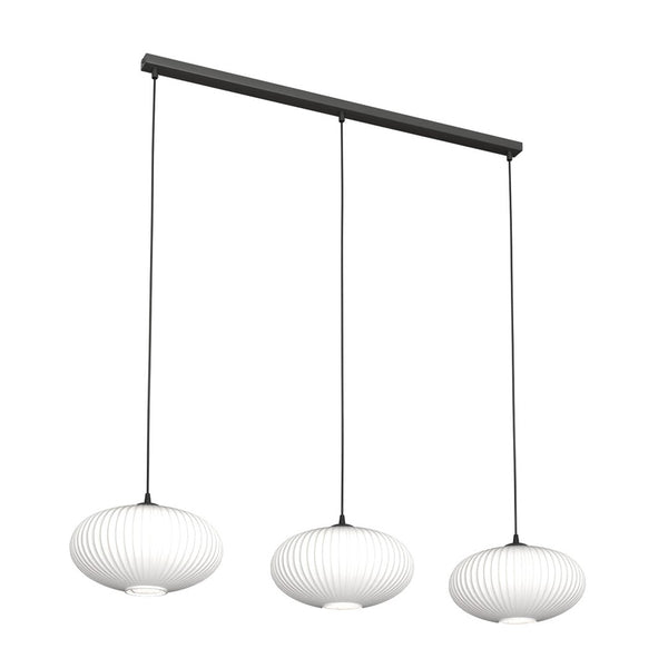 COCO 3 Opal - Hanglamp met 3 Lichtpunten | Opaalglas & Zwart Armatuur