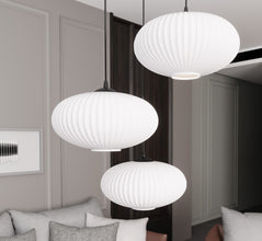 Coco 3-Lichts Premium Hanglamp Opal Glas (Zwart)