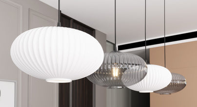 Hanglamp COCO 4 lichts - Zwart Mix Glas