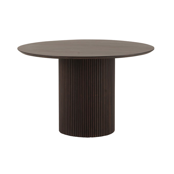 Congo Ronde Eettafel Ø120 cm – Massief Acaciahout in Donker Walnoot Afwerking