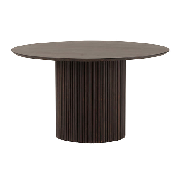 Congo Ronde Eettafel Ø140 cm – Massief Acaciahout in Donker Walnoot Afwerking