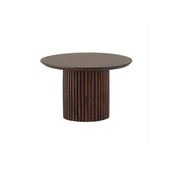 Congo Ronde Salontafel Ø60 cm – Massief Acaciahout in Donker Walnoot Afwerking