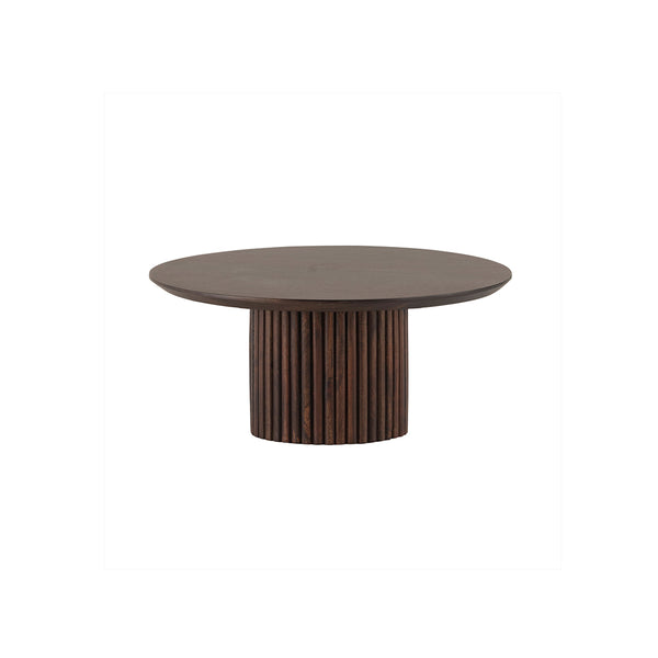 Congo Ronde Salontafel Ø90 cm – Massief Acaciahout in Donker Walnoot Afwerking