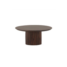 Congo Ronde Salontafel Ø90 cm – Massief Acaciahout in Donker Walnoot Afwerking